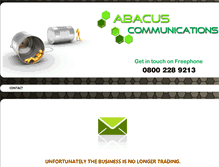 Tablet Screenshot of abacus-comms.co.uk